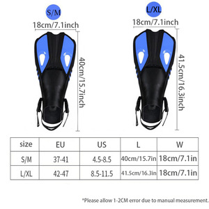 Juego de Aletas de Buceo Ajustables e Impermeables para Adultos con Máscara de Buceo Profesional (Vidrio Templado de 4.0 mm) - Product Image 2