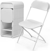 Chaises Pliantes Blanches d'Extérieur Légères et Empilables en Gros pour Événements de Location et Fêtes