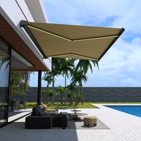 Auvent rétractable motorisé en aluminium pour terrasse, patio et jardin de hôtels, 3x6m, 4x8m
