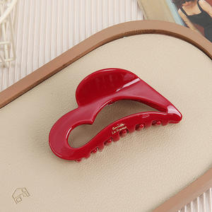 ของขวัญวันวาเลนไทน์สำหรับสาวๆ กิ๊บติดผมอะซิเตทรูปหัวใจขนาดใหญ่ สีสันสดใส กิ๊บตกแต่งสำหรับใช้ในชีวิตประจำวันและงานปาร์ตี้ - Product Image 5