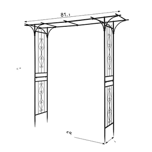 Arche <span class=keywords><strong>de</strong></span> jardin, support en acier, treillis, arche pour la décoration <span class=keywords><strong>de</strong></span> cérémonie <span class=keywords><strong>de</strong></span> mariage - Product Image 2