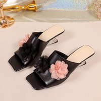 Nouvelles Chaussures à Talons Hauts Carrés pour Femmes, Antidérapantes, Confortables, Douces et Faciles à Porter, à Bout Ouvert