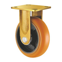 Roues à roulettes robustes de style américain, 8 pouces, antidérapantes, en caoutchouc polyuréthane haute élasticité, roulettes industrielles