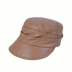 Nouvelle Arrivée Automne Hiver Casquette Gavroche en Cuir PU pour Femme et Fille – Élégante, Tendance, Chapeau Béret à Calotte Plate - Product Image 4