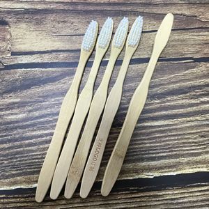 Bamboo Toothbrush Adult Flat Gourd Shape Large Waves Biodegradable For Home Guesthouse Hotel Use - Product Image 2