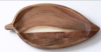 Plateau de service en bois d'acacia, plateaux de service en bois naturel faits à la main, décoration de table pour la maison, la cuisine, les fêtes, lisse et confortable