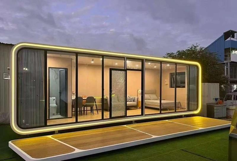 2025 Modern 20ft & 40ft Tiny Houses Prefab Mobile Office Pods Apple Cabin Steel Sandwich Panels for Office Building Apartment - Image 6