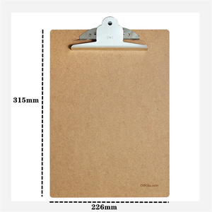 Chất lượng cao Deli 9227 A4 bảng thư mục ý nghĩa bằng gỗ viết nẹp Pad thông tin nẹp báo cáo nẹp đơn giản đa chức năng - Product Image 2