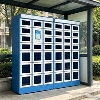 Boîte de livraison de nourriture intelligente avec fonction de chauffage/refroidissement, contrôle à distance par application, casier à colis intelligent pour immeuble d'appartements, bureau