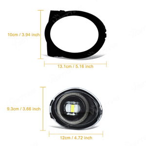 Luz Antiniebla LED para Parachoques Delantero para <span class=keywords><strong>BMW</strong></span> E39 M5 2001 2002 2003 <span class=keywords><strong>E46</strong></span> Serie 3 5 M3 2002 2003 2004 2005 2006, Lente <span class=keywords><strong>de</strong></span> Faro Antiniebla - Product Image 2