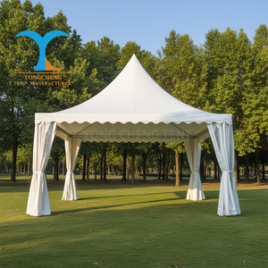 Carpa Pagoda Blanca con Paredes Laterales e Impermeables de PVC, Carpa de Invierno para Fiestas o Bodas - Product Image 1
