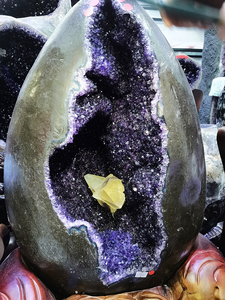 Gran Amatista Cueva Hotel Decoración Cúpula Amatista Huevo Amatista Geoda para Oficina Eco - Product Image 2