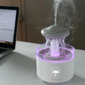 Chất lượng cao ô hình dạng giọt mưa hương liệu độ ẩm 7 màu <span class=keywords><strong>LED</strong></span> đêm Đèn xách tay mini hương thơm núi lửa khuếch tán - Product Image 1