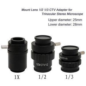 Adaptador de lente de montagem 1x c, adaptador szmctv 1x para microscópio stéreo simul focal <span class=keywords><strong>trinocular</strong></span> ctv - Product Image 4