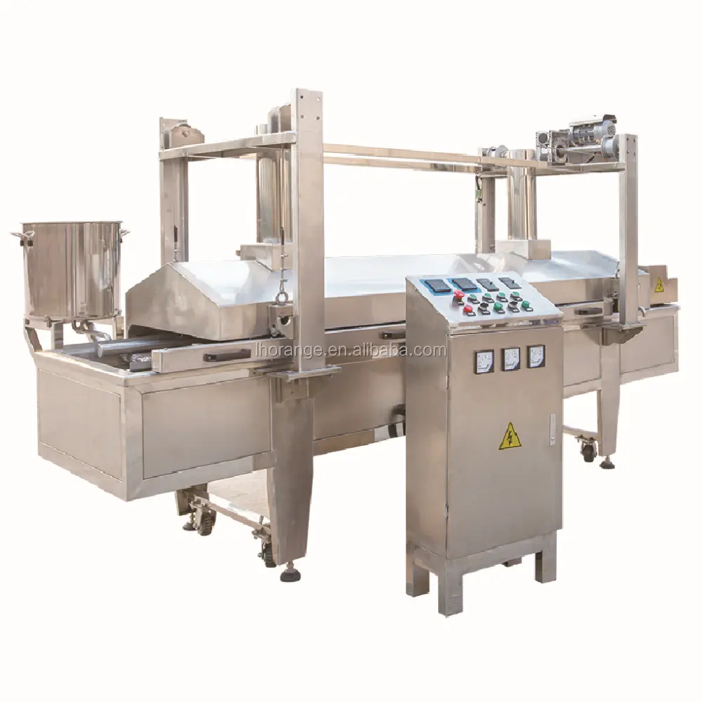 Deep Fryer Automatic Fried Chicken Meat Potato Chips Snack Frying Production Processing Line Frozen French Fries Making Machine