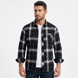 Camisas de <span class=keywords><strong>Franela</strong></span> Casuales para Hombre OEM/ODM, 100% Algodón, a <span class=keywords><strong>Cuadros</strong></span>, Antiarrugas, Transpirables, Ropa de Trabajo para Otoño - Product Image 1