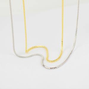 गैर-तिरनिश फैशन गहने थोक विक्रेताओं 1.5 मिमी 1.8 मिमी सोने की प्लेटेड <span class=keywords><strong>s925</strong></span> इटैली चांदी हार खोखला जाल बुना हुआ चेन - Product Image 2