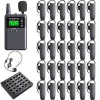 Système d'audio guide 2.4G à transmission sonore claire, 999 canaux pour interprétation simultanée, conférences, enseignement, visites d'usine