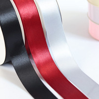 Chine Usine Simple Double Face 25mm 100% Polyester Satin Ruban pour Emballage Cadeau