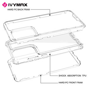 Ốp Lưng Toàn Thân Được Thiết Kế Trong Suốt Ba Ốp Lưng <span class=keywords><strong>Tpu</strong></span> Pc Vỏ Điện Thoại Cho Samsung A52 4G/5G Quân Đội Lớp Chống Rơi - Product Image 5