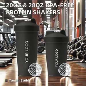 Bouteille de shaker en plastique personnalisée avec logo, 400 ml, 600 ml, pour les sports aquatiques, la remise en forme, le shaker de protéines, la salle de sport, les protéines pour l'entraînement - Product Image 2