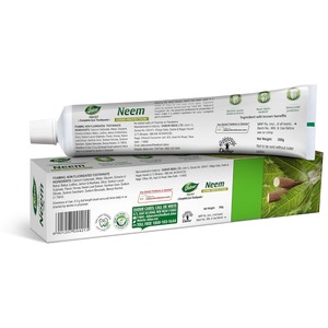 Dentifrice sans fluorure Dabur Herb'l Neem pour la protection des gencives, soin buccal, exportateur indien, livraison rapide en Europe, États-Unis, Canada, porte à porte - Product Image 5