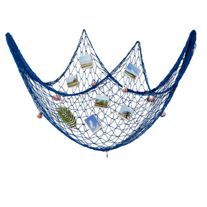 Mediterranean Decorative <b>Fishing</b> Net Blue Cotton Irregular Shape Home Decor Hanging Item Living Room Wall Decoration - Product Image 4