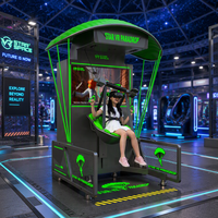 Simulateur de saut en parachute VR avec commande par joystick, design de parachute réaliste pour parc d'attractions intérieur, divertissement en salle d'arcade