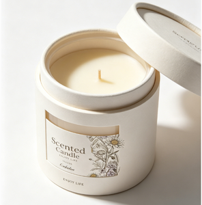 Boîte cadeau cylindrique en carton, tube en papier, impression personnalisée, design sur mesure pour emballage de bougies parfumées et de parfums - Product Image 4