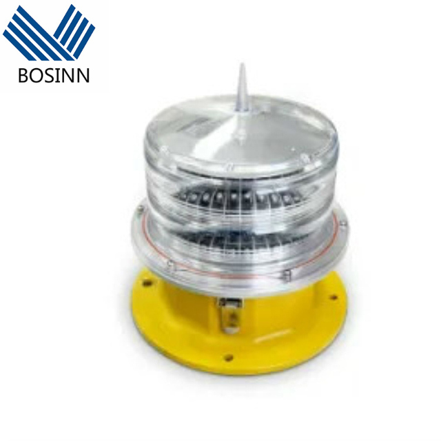 Aviation Beacon Type B FAA Flashing White Green Red Obstruction Light Aircraft Guidance Navigate Solar Warning Lamps