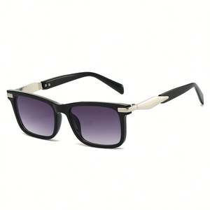 Gafas de Sol Retro 2025 con Logotipo Personalizado, Montura Metálica para Hombre y Mujer, Lentes Degradadas con Protección UV400, Montura Grande Cuadrada - Product Image 5