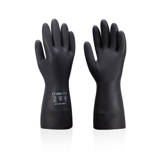 Fabricant de gants Gants de travail en néoprène résistants aux produits chimiques Gants de protection en néoprène noir personnalisés - Product Image 2