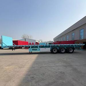 Semirremolque de Plataforma Plana de Venta Directa del Fabricante, Semirremolque de Plataforma Plana de <span class=keywords><strong>Segunda</strong></span> <span class=keywords><strong>Mano</strong></span> - Product Image 3