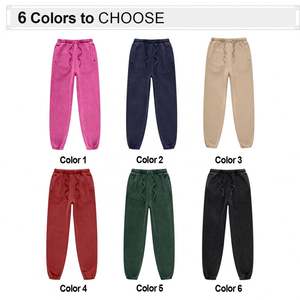 Pantalones Deportivos de Felpa de Pierna Ancha de Alta Calidad, Holgados, de Peso Medio, de Poliéster/Algodón Lavado, con Cintura Media, Servicio OEM para Hombre - Product Image 2