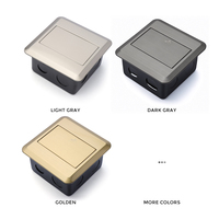 Enchufe de Mesa de Acero Inoxidable IP44, Resistente al Fuego, Alta Capacidad de Carga, 4 Tomas de Corriente, Estándar Universal, para Interiores