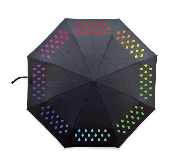 3 fold umbrella with color change printing