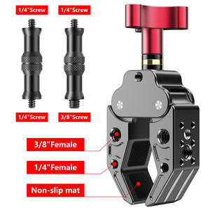 Support photographique multifonctionnel en alliage d'aluminium avec grand crabe en métal avec accessoires d'extension de goujon 1/4 et 3/8 pour appareils photo - Product Image 4
