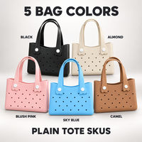 Sac fourre-tout en EVA perforé 27x36x12.5cm, imperméable, pour décoration DIY avec breloques, idéal pour la plage et les voyages, vente en gros