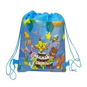 Custom logo Cute Colored <b>Kids</b> Nylon Polyester Nonwoven <b>Drawstring</b> Gift <b>Bag</b> - Product Image 1