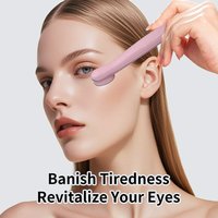 Masseur oculaire chauffant vibrant rechargeable OEM personnalisé pour réduire les cernes, les poches et les rides