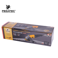 Meuleuse d'angle industrielle filaire PEGATEC PS11004V 1200W 220V 125mm avec moteur à balais en alliage d'aluminium et vitesse réglable pour meulage général