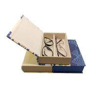 Boîte de rangement pour lunettes de soleil à 2 compartiments, pliable, pour voyage, étui à lunettes fait main