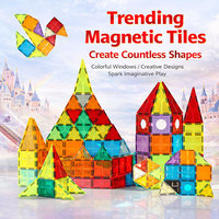 Bloques Magnéticos Coloridos, Juego de Construcción, Baldosas Magnéticas Pequeñas, Tamaño de Viaje, Baldosas Magnéticas para Niños, Juguetes de Construcción Preescolar