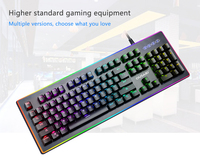 Customized Two-color Keycap 104 Keys Wired Mechanical Gaming Keyboard RGB Backlight Gateron Switches Programmable for Gamers