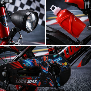 Cadeau idéal pour les activités de plein air, vélo <span class=keywords><strong>BMX</strong></span> pour enfants de 12, 14 et 16 pouces pour garçons, avec protège-mains et porte-bouteille, vélo de sport pour enfants - Product Image 3