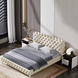 Precio Directo de Fábrica: Cama Moderna y Cómoda para el Hogar u Hotel, con Almacenamiento, Sin Estructura de Madera - Product Image 2