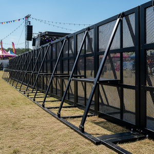 Barrières de scène pliables et portables Mojo Barrier, <span class=keywords><strong>barricades</strong></span> de concert, podium en aluminium, clôtures de sécurité pour le contrôle de la foule lors d'événements sur scène - Product Image 1