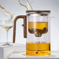 Tasse à thé domestique innovante avec séparation magnétique des infusions et absorption des bulles, filtrage résistant à la chaleur, ouverture à un clic