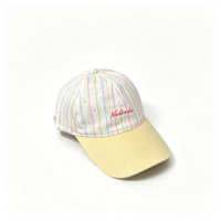 Casquette de baseball style coréen à blocs de couleur et à carreaux, pour femme, à large bord, protection solaire estivale, effet amincissant, vente en gros