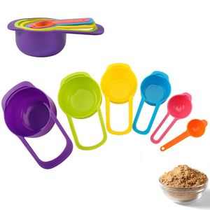 Factory Set of Colorful Plastic <b>Cups</b> Spoons 6Pcs Essential <b>Measuring</b> Tools <b>for</b> Cooking and <b>Baking</b> - Product Image 1